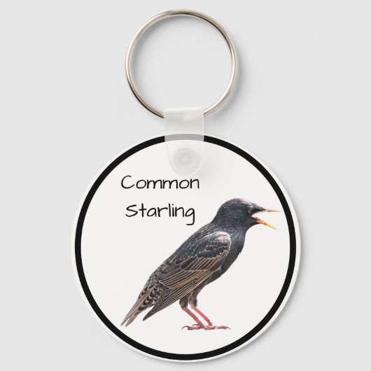 Common Starling Sleutelhanger (Voorkant)