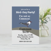 Common Tern Seabird Funny Birthday Party Kaart (Staand voorkant)