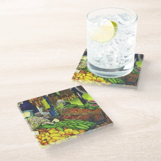 Common Threads of Human Interactions, Boedapest Glazen Onderzetter (Schuin)