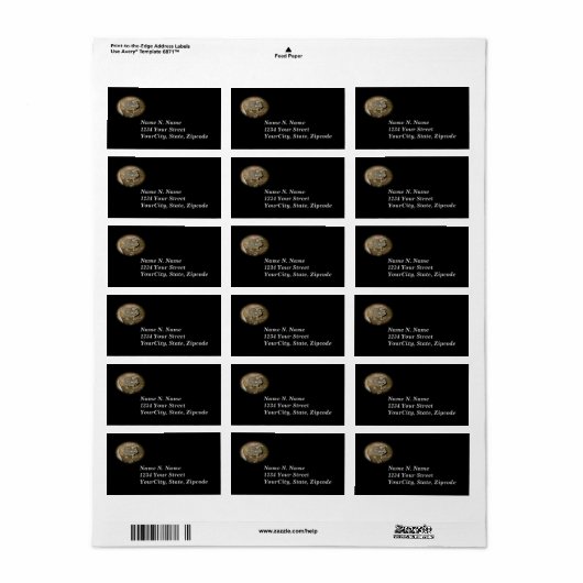 Common Toad Coordinating Address Label (Full Sheet)