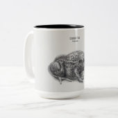 "Common toad" Tweekleurige Koffiemok (Voorkant links)