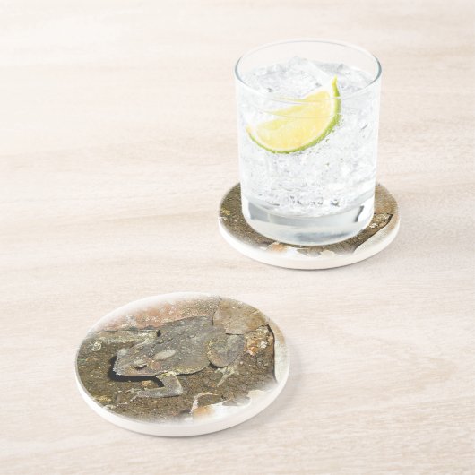 Common Toad Zandsteen Onderzetter (Zijkant)