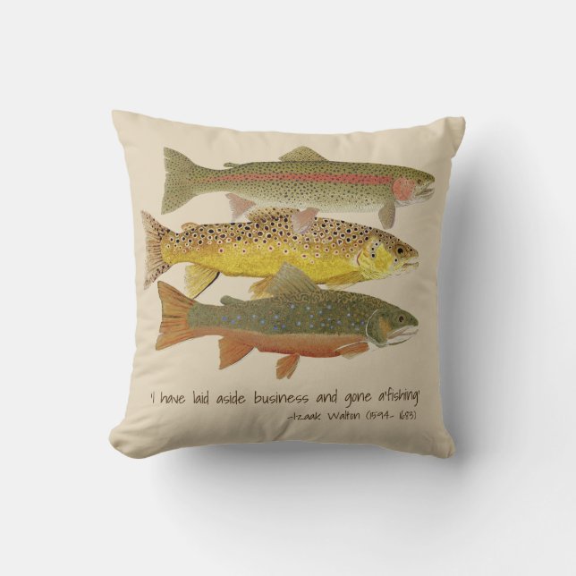 Common Trout Pillow Kussen (Voorkant)