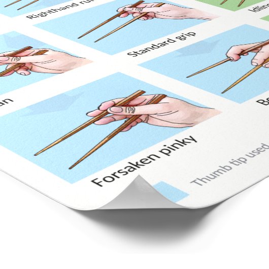 Common Way to Use Chopsticks Poster (Hoek)