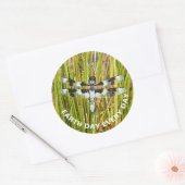 Common Whitetail Dragonfly Photo Earth Day Ronde Sticker (Envelop)