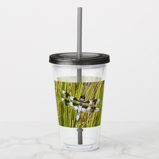 Common Whitetail Skimmer Dragonfly Foto Acryl Drinkbeker (Voorkant)