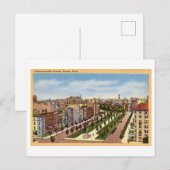 Commonwealth Avenue, Boston, Massachusetts, Vereni Briefkaart (Voorkant / Achterkant)