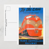 Commonwealth Railways poster Briefkaart (Voorkant / Achterkant)