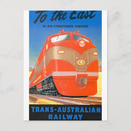 Commonwealth Railways poster Briefkaart (Voorkant)