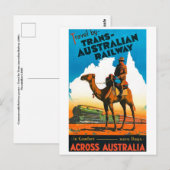 Commonwealth Railways poster Briefkaart (Voorkant / Achterkant)