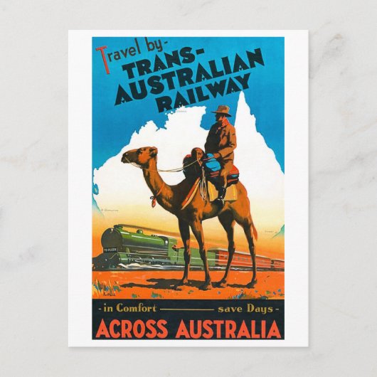 Commonwealth Railways poster Briefkaart (Voorkant)