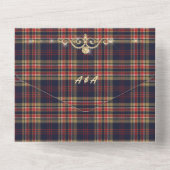 Commonwealth Schotse Tartan All In One Uitnodiging (Achterkant)