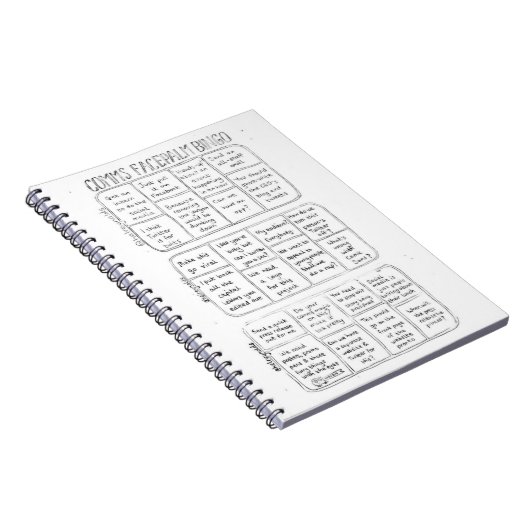 Comms Facepalm Bingo Bingo Blocnote Notitieboek (Rechterzijde)