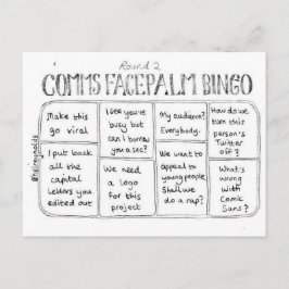 Comms Facepalm Bingo Round 2 Briefkaart