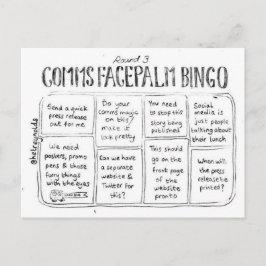 Comms Facepalm Bingo Round 3 Briefkaart
