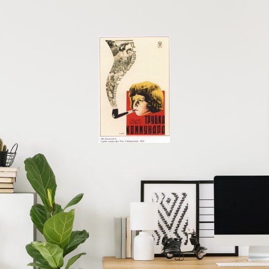 Communards Pipe 1929 sovjetfilm Poster (Thuiskantoor)