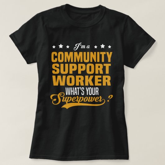 Communautair ondersteunend personeel t-shirt (Design voorkant)