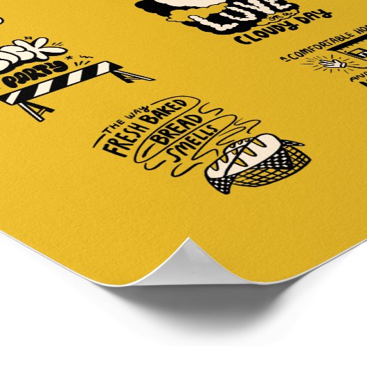 Communautaire steun Geel Poster (Hoek)