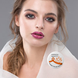 Communautaire steun voor bewustzijn van multiple s ronde button 5,7 cm