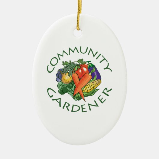 Communautaire tuinbouw keramisch ornament (Voorkant)