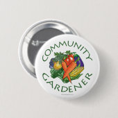 Communautaire tuinbouw ronde button 5,7 cm (Voorkant /achterkant)