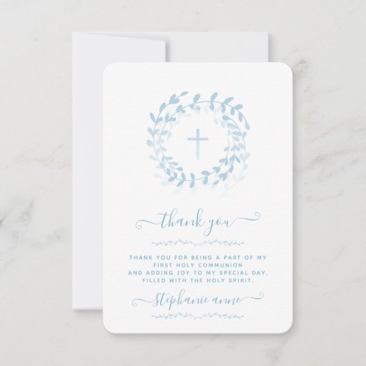 Communauté Blue Wreath en Cross Kaart (Voorkant)