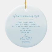 Communauté Blue Wreath en Cross Keramisch Ornament (Achterkant)