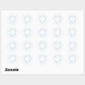 Communauté Blue Wreath en Cross Ronde Sticker (Vel)