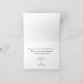 Communauteit Baptisme Dank je roze Waterverf Flora Bedankkaart (Binnen)