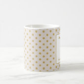 Communauteit beige met Gold Polka Dots Koffiemok (Center)