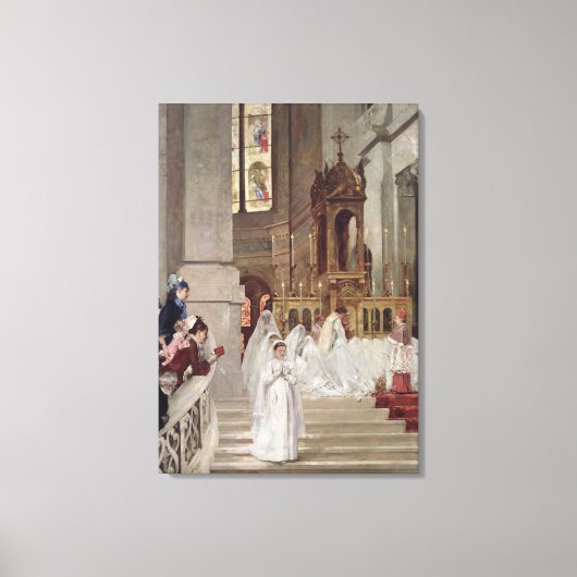 Commune in the Church of the Trinity, 1877 Canvas Afdruk (Voorkant)