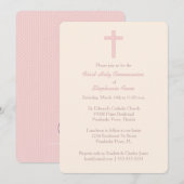 Communepastel Pink Cross Kaart (Voorkant / Achterkant)