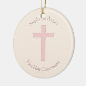 Communepastel Pink Cross Keramisch Ornament (Links)