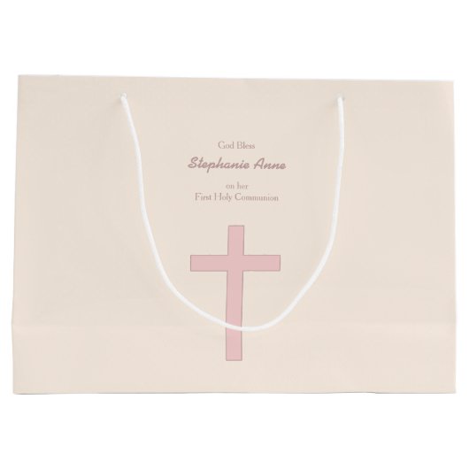 Communepastel Pink Cross Large Cadeautasje (Achterkant)