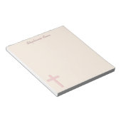 Communepastel Pink Cross Notitieblok (Schuin)