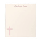 Communepastel Pink Cross Notitieblok (Voorkant)