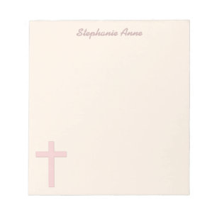 Communepastel Pink Cross Notitieblok