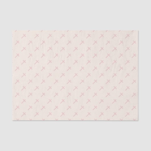 Communepastel Pink Cross Tissuepapier (Voorkant)