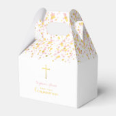 Communeroze en goudConfetti Bedankdoosjes (Voorkant Zijde)