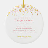 Communeroze en goudConfetti Keramisch Ornament (Achterkant)