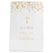 Communeroze en goudConfetti Medium Cadeauzakje (Achterkant)