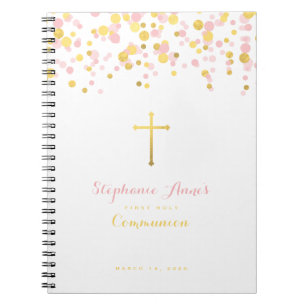 Communeroze en goudConfetti Notitieboek