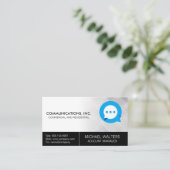 Communicatie Chatbericht Logo Visitekaartje (Staand voorkant)