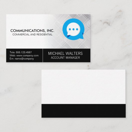 Communicatie Chatbericht Logo Visitekaartje (Voorkant / Achterkant)