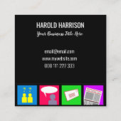 Communicatie en technologie Sjabloon Professional Vierkante Visitekaartje (Achterkant)