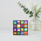 Communicatie en technologie Sjabloon Professional Vierkante Visitekaartje (Staand voorkant)