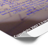 "COMMUNICATIE"-gedicht van Z.B.McClure Poster (Hoek)