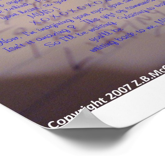 "COMMUNICATIE"-gedicht van Z.B.McClure Poster (Hoek)