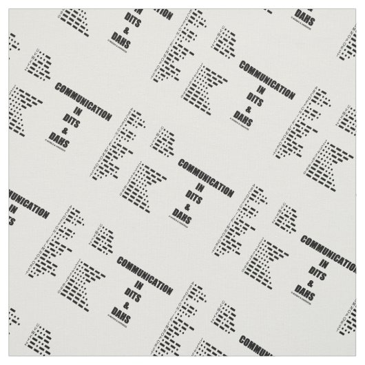 Communicatie in dits en Dahs Morse Code Humor Stof (Swatch)