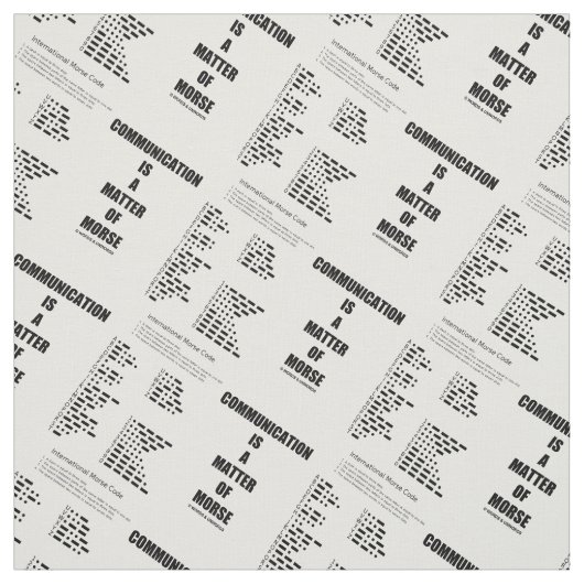 Communicatie is een kwestie van Morse Code Humor Stof (Swatch)